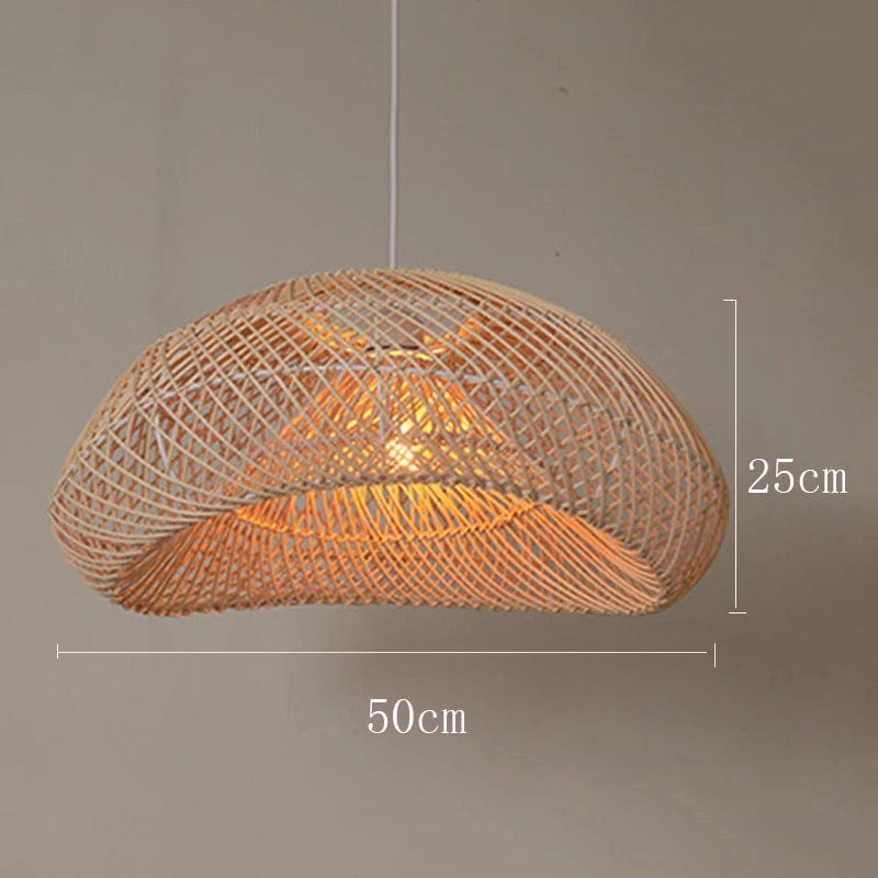 50cm Suspension en rotin ondulé design organique