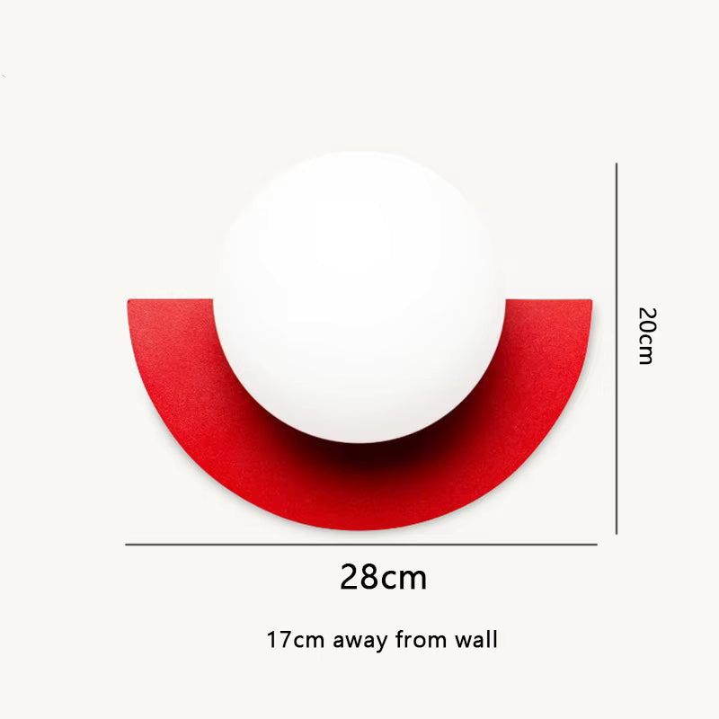 Farbige Wandleuchte, minimalistisches Design