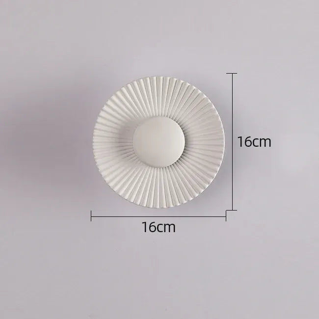 Blanc / Blanc froid (5500-7000K) Applique murale design moderne ronde plissée