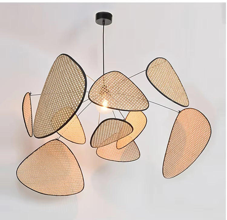 Lustre cannage en rotin