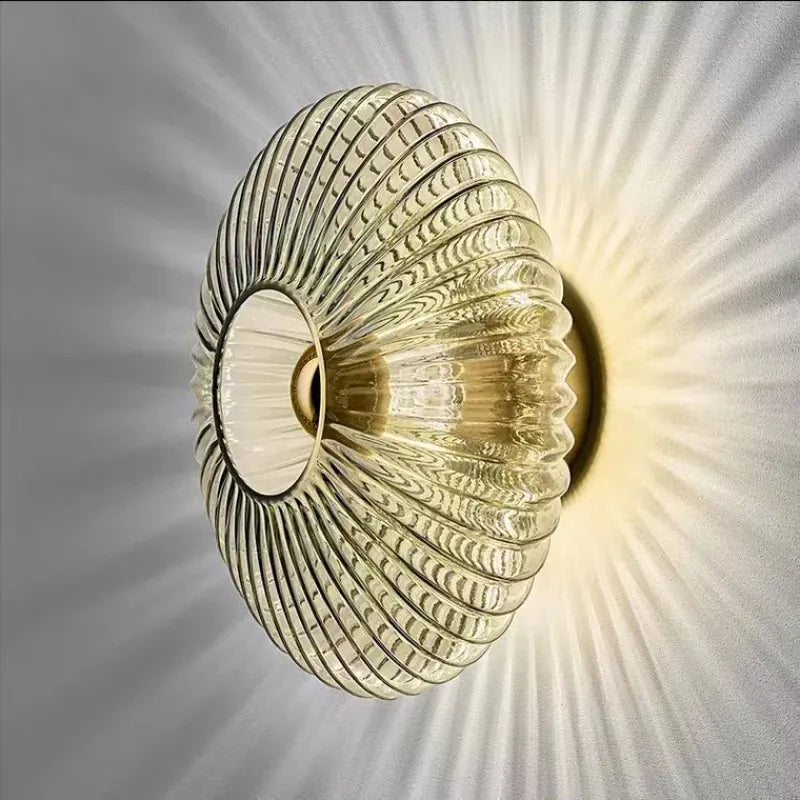 Glass Wall Lamp Glass Wall Sconce For Corridor Background Bedroom Living Room Bedside Ambiance Wall Light Indoor Home Decor