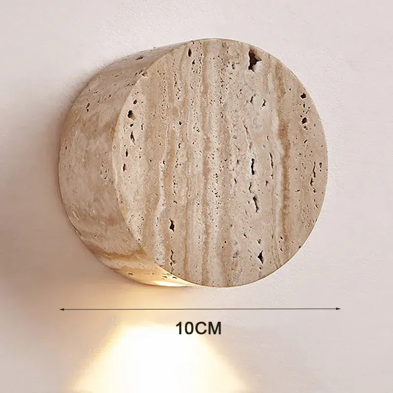 D11 / Neutral light 4000K Applique murale travertin design japandi