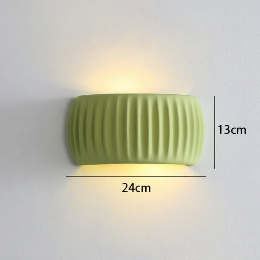 Green / 110V / Warm White (2700-3500K) Applique murale coloré design cannelé