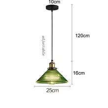 Pendelleuchte Glasschirm Vintage