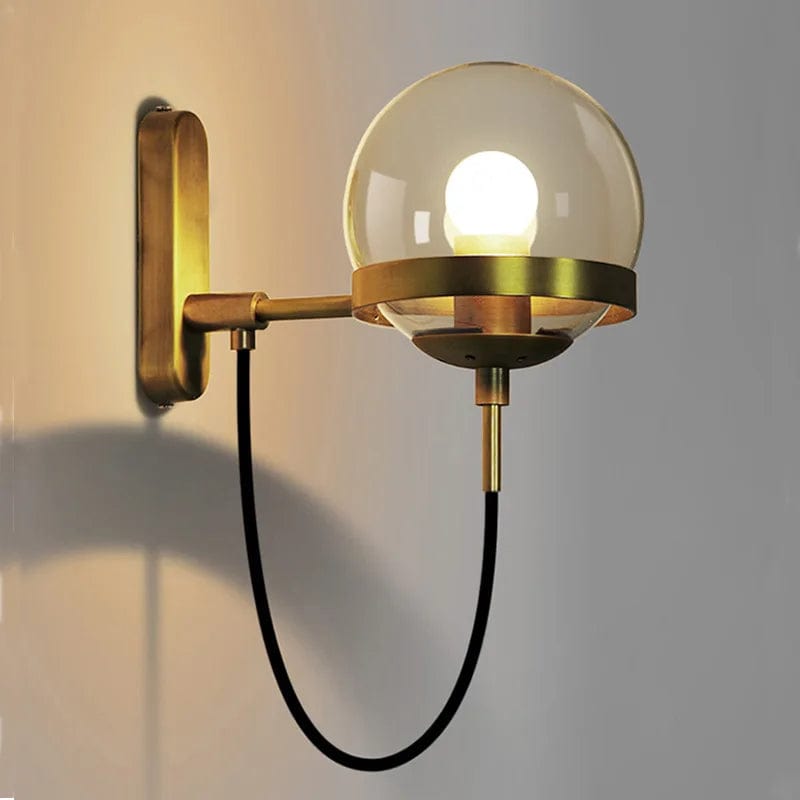 Applique globe boule de verre