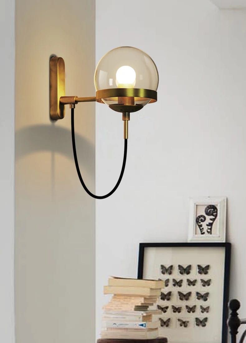 Applique globe boule de verre