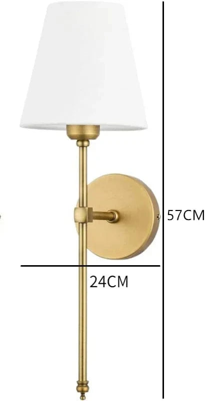 1 PIÈCE DORÉ Applique murale avec abat-jour
