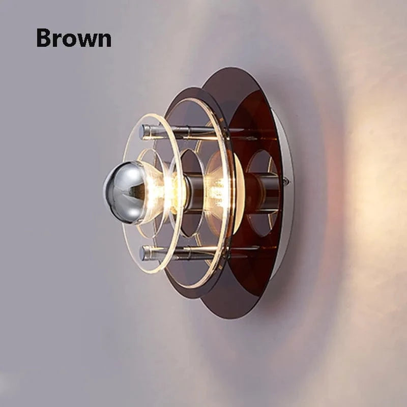 MARRON / DIAMÈTRE 24 CM / LUMIÈRE CHAUDE (2700-3500K) Applique murale bauhaus