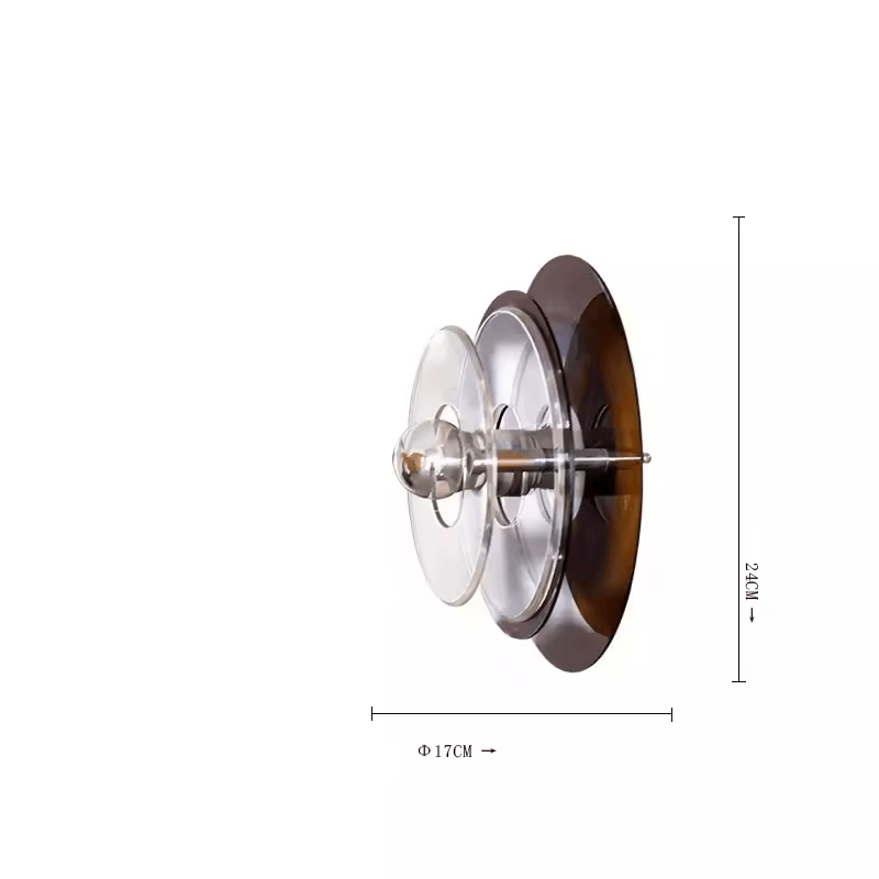 MARRON / DIAMÈTRE 24 CM / LUMIÈRE CHAUDE (2700-3500K) Applique murale bauhaus
