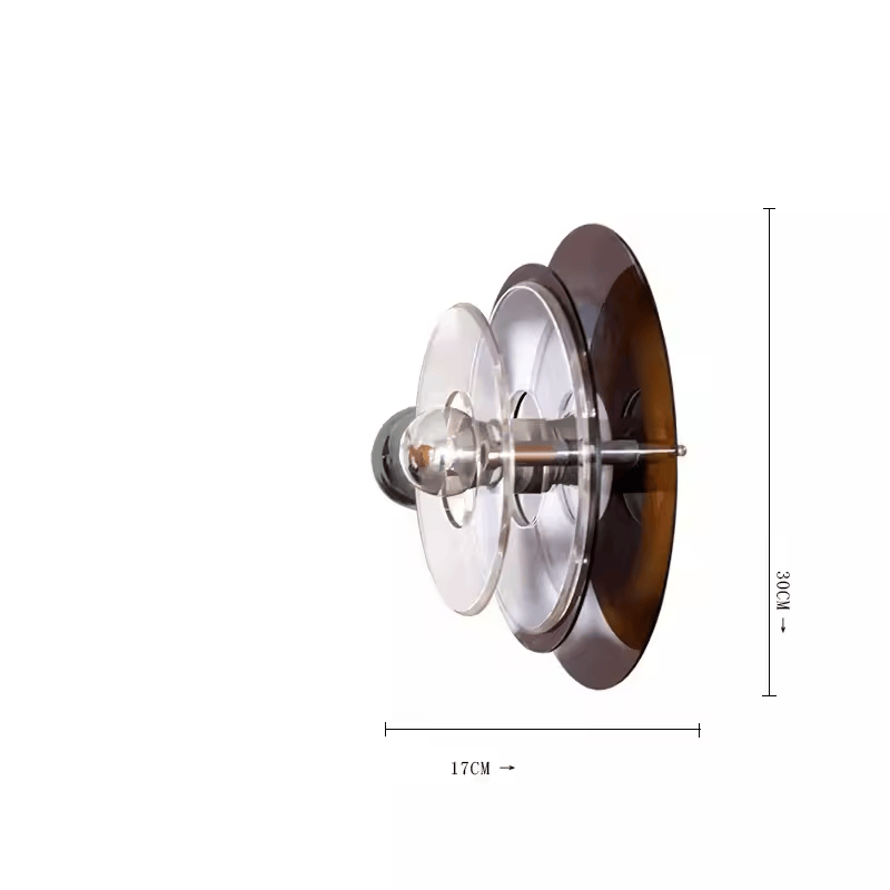 MARRON / DIAMÈTRE 30 CM / LUMIÈRE CHAUDE (2700-3500K) Applique murale bauhaus