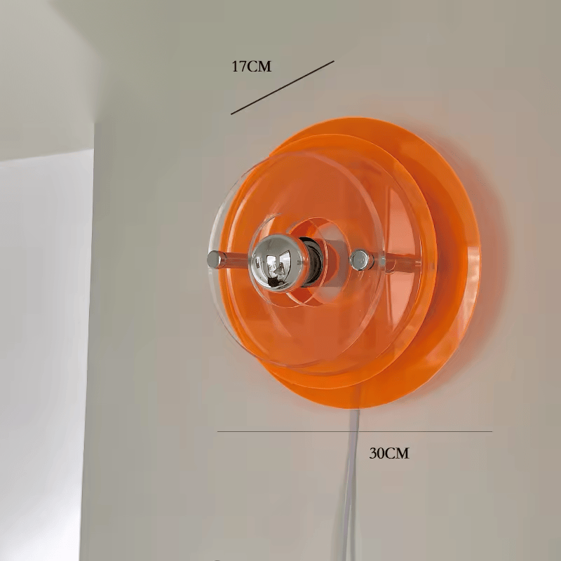 ORANGE / DIAMÈTRE 30 CM / LUMIÈRE CHAUDE (2700-3500K) Applique murale bauhaus