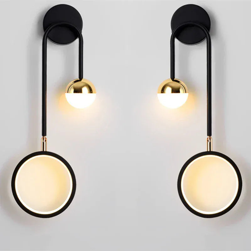 A pair / 3 color light Applique murale boule led design moderne