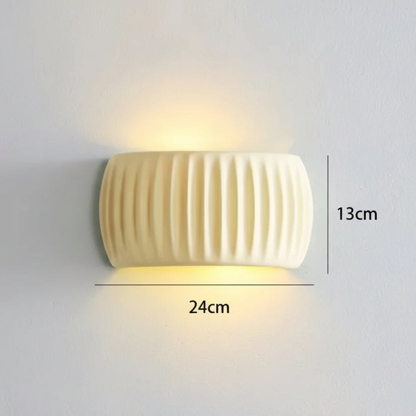Cream / 110V / Warm White (2700-3500K) Applique murale coloré design cannelé