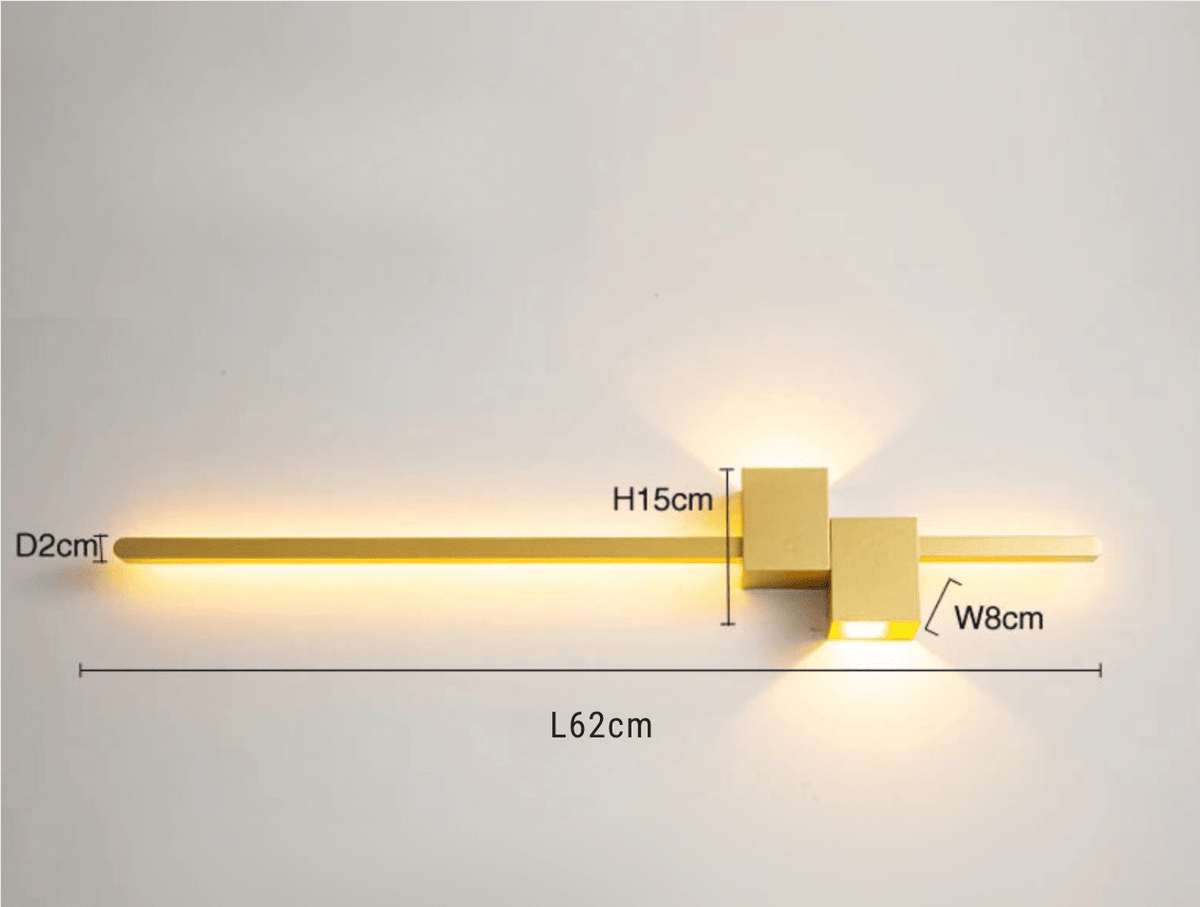 OR 62 CM / LUMIÈRE CHAUDE Applique murale design led interieur