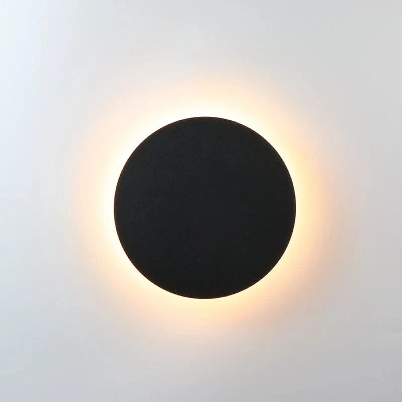 Diameter 20cm / Warm White (2700-3500K) / black Applique murale disque