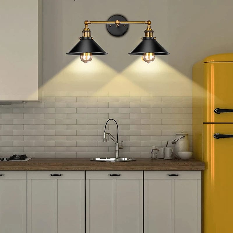 Applique murale double industrielle
