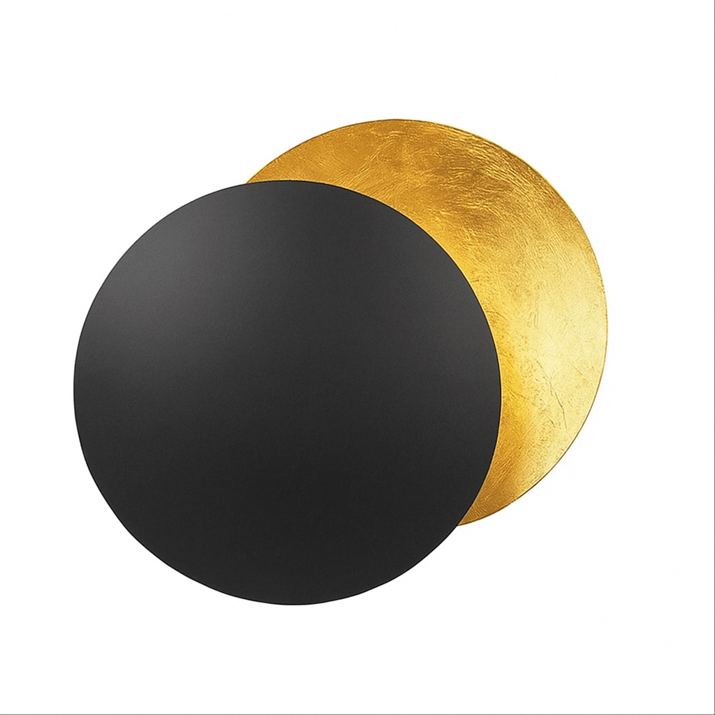 NOIR-DORÉ / 20 CM / LUMIÈRE CHAUDE Applique murale eclipse