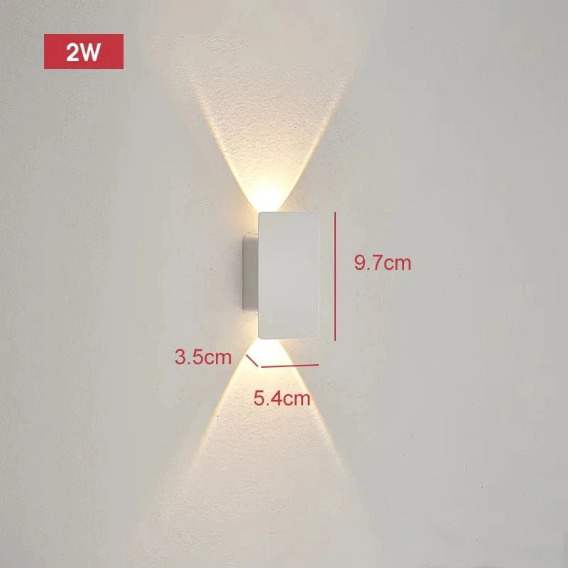 10cm BLANC - 2 W Applique murale exterieur maison