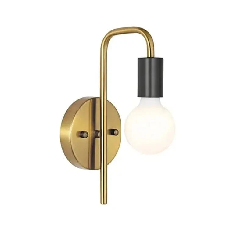 Gold Black Applique murale laiton classique