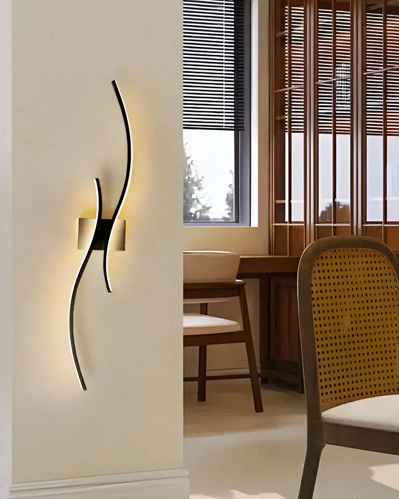 Applique murale LED design moderne ondulée