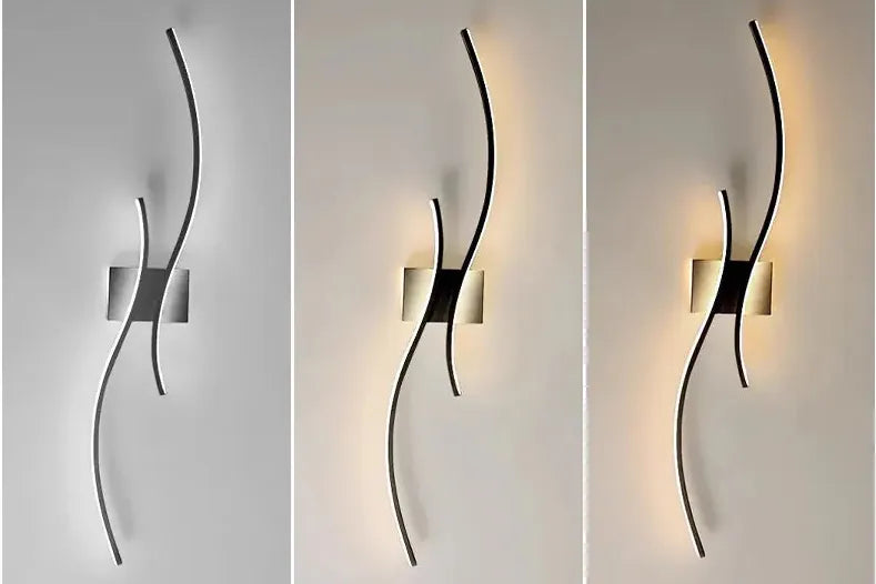 Applique murale LED design moderne ondulée