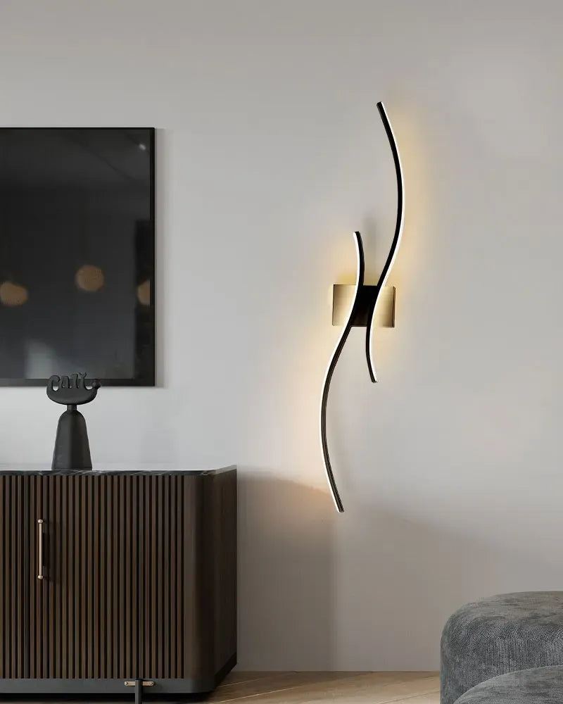 Applique murale LED design moderne ondulée
