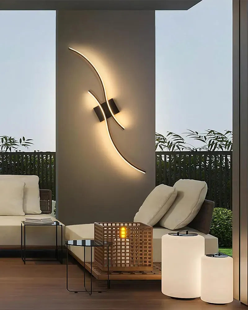 Applique murale LED design moderne ondulée