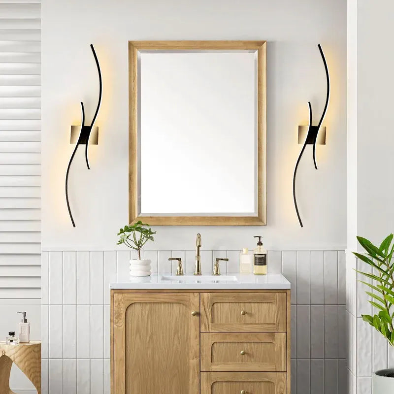 Applique murale LED design moderne ondulée
