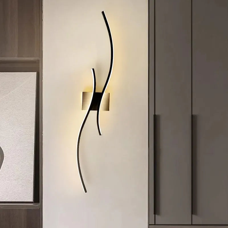 Applique murale LED design moderne ondulée