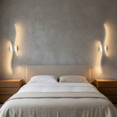 Applique murale LED design moderne ondulée