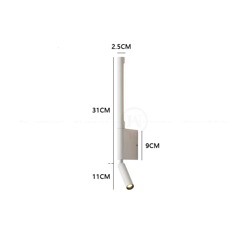 White / warm white 3000K Applique murale liseuse éclairage bidirectionnel et orientable