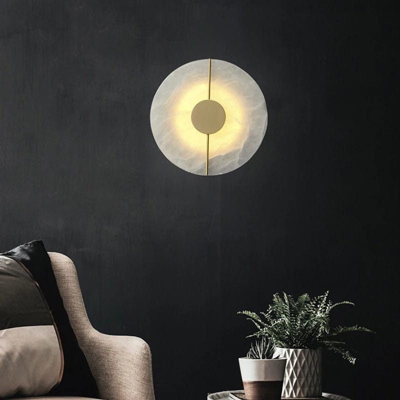 Applique murale ronde blanche