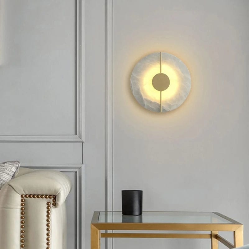 Applique murale ronde blanche