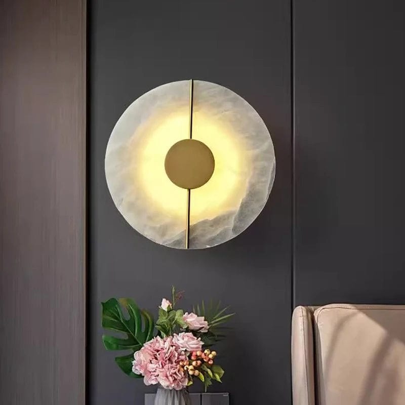 Applique murale ronde blanche