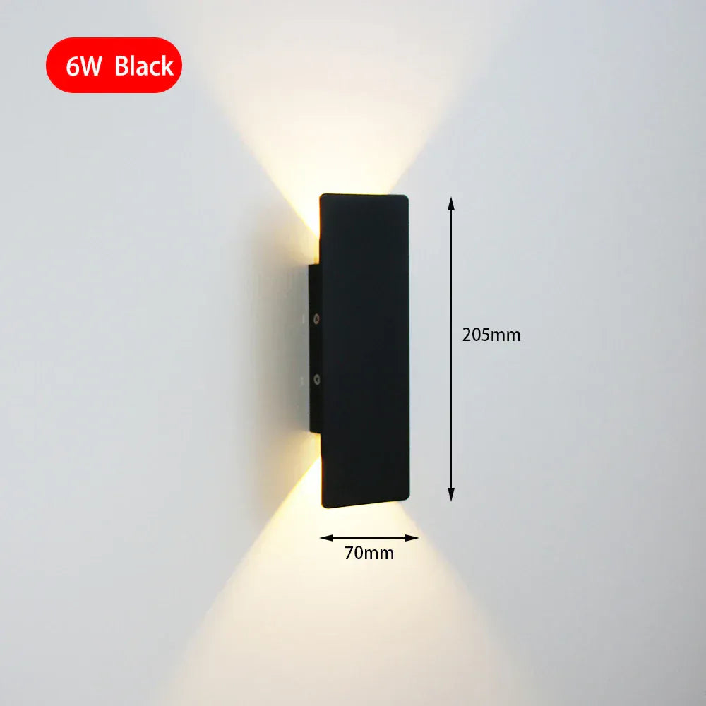 6W black / Warm White (2700-3500K) Applique murale très fine design minimaliste
