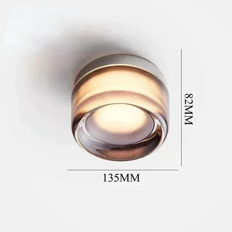 B Grey / LUMIÈRE CHAUDE (2700-3500K) Applique murale verre cannelé