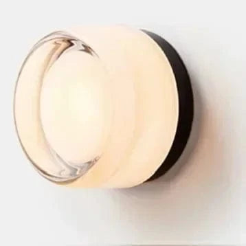 White black / LUMIÈRE CHAUDE (2700-3500K) Applique murale verre cannelé