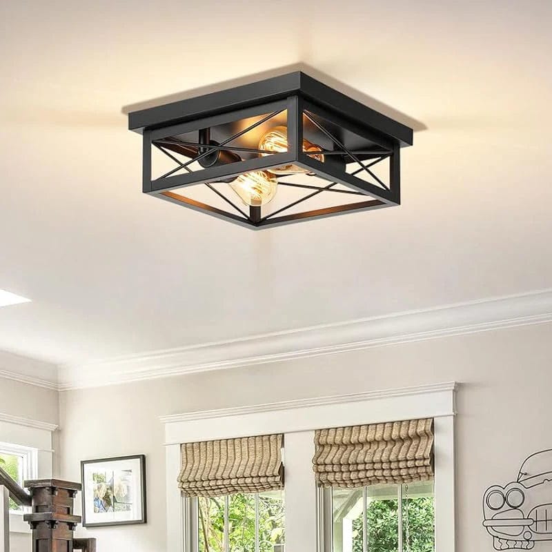 black / No bulb plafonnier industriel