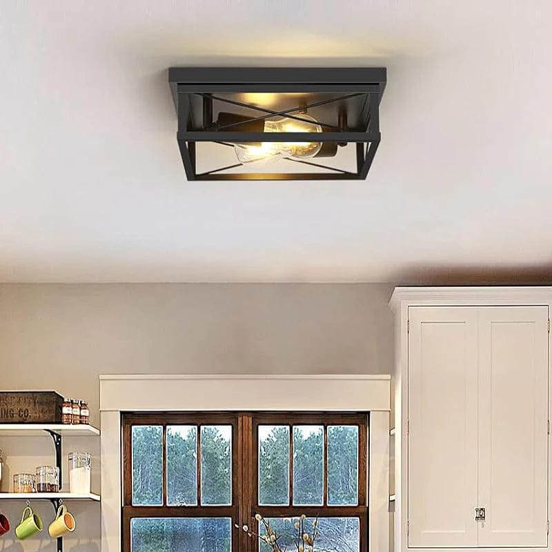 black / No bulb plafonnier industriel