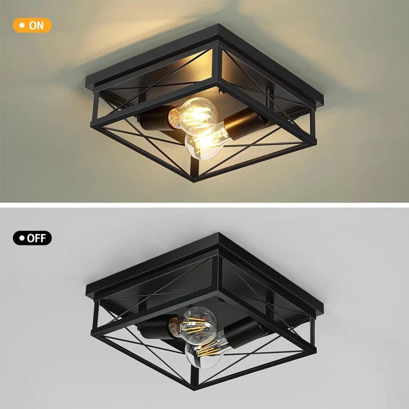 black / No bulb plafonnier industriel