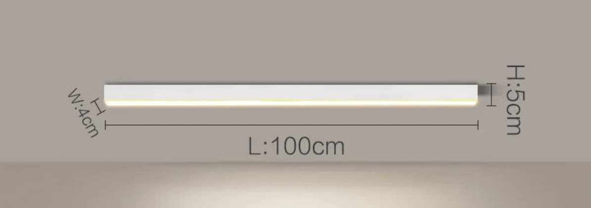 BLANC 100 CM / LUMIÈRE CHAUDE (3000K) Plafonnier barre led