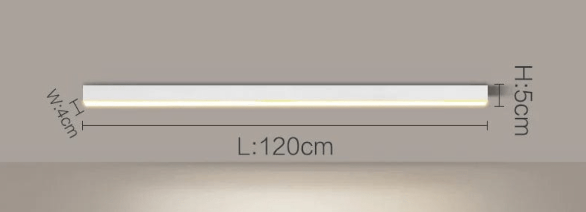 BLANC 120 CM / LUMIÈRE CHAUDE (3000K) Plafonnier barre led