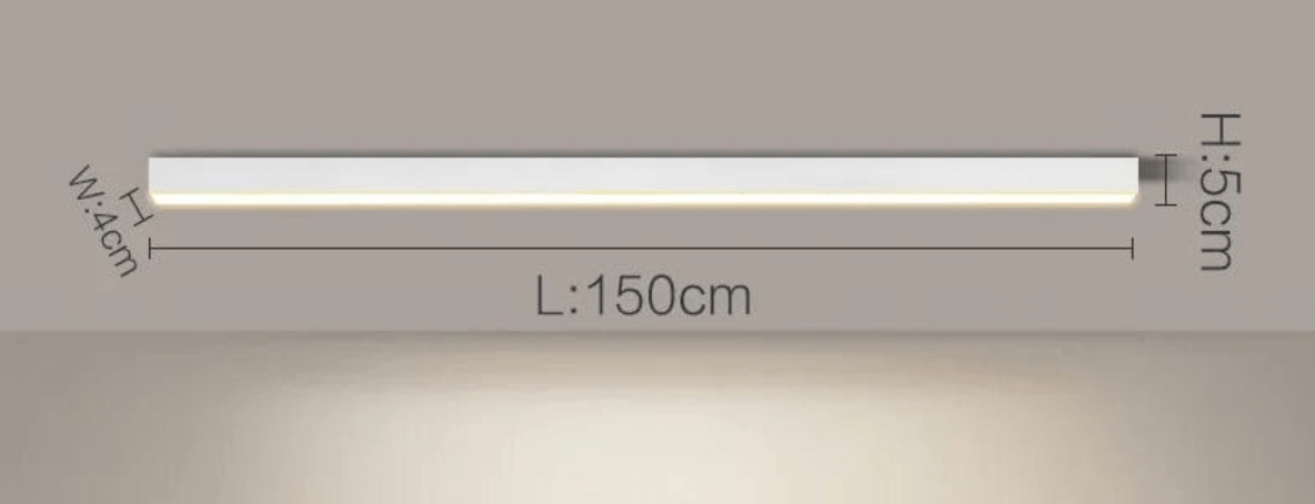 BLANC 150 CM / LUMIÈRE CHAUDE (3000K) Plafonnier barre led