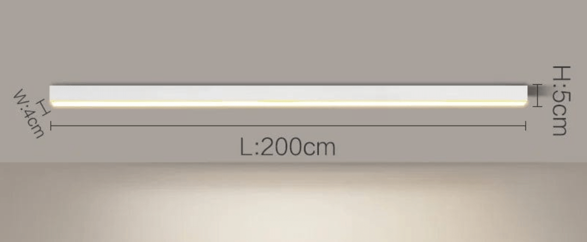 BLANC 200 CM / LUMIÈRE CHAUDE (3000K) Plafonnier barre led