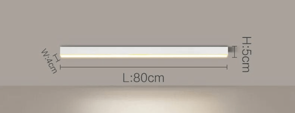 BLANC 80 CM / LUMIÈRE CHAUDE (3000K) Plafonnier barre led
