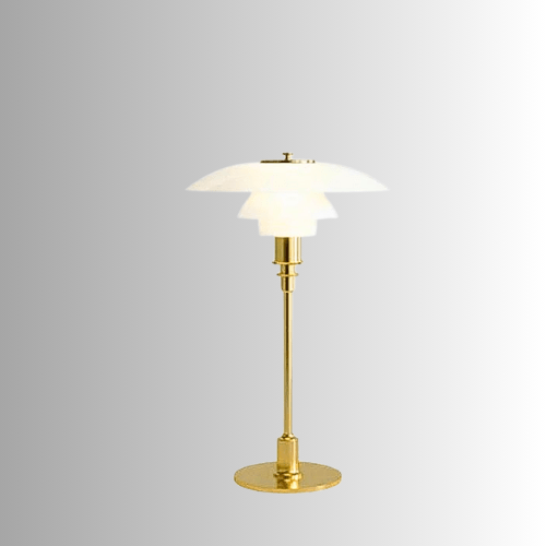 BLANC PIED OR / CHAUDE Lampe de table vintage