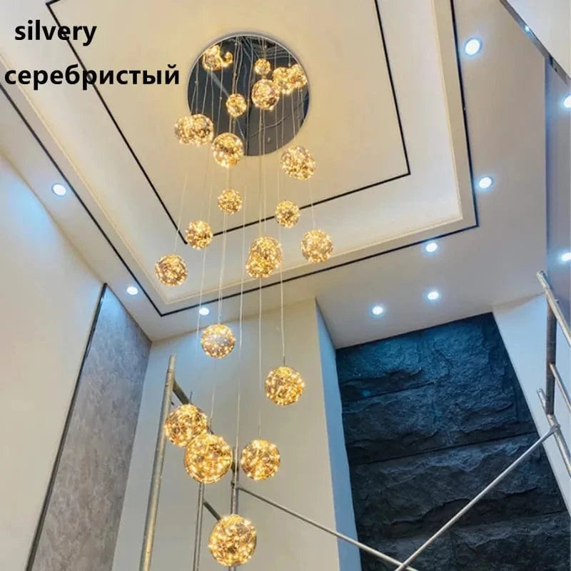 Grand lustre pour plafond haut