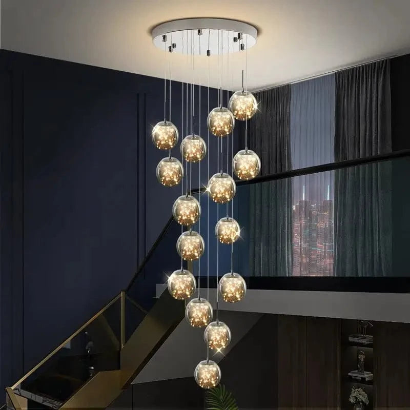 Grand lustre pour plafond haut