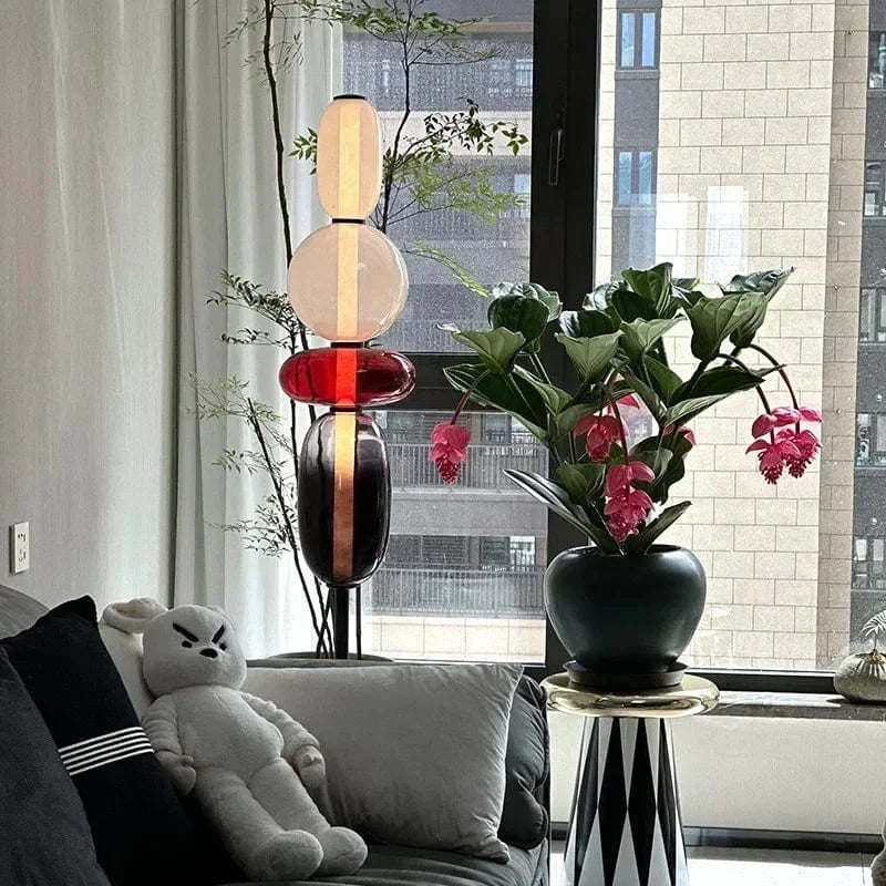 Lampadaire en verre design