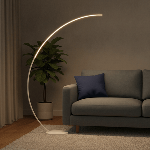 BLANC, Hauteur 170 CM, Envergure 120 CM Lampe de salon sur pied